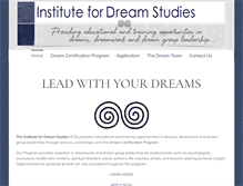 Tablet Screenshot of institutefordreamstudies.org